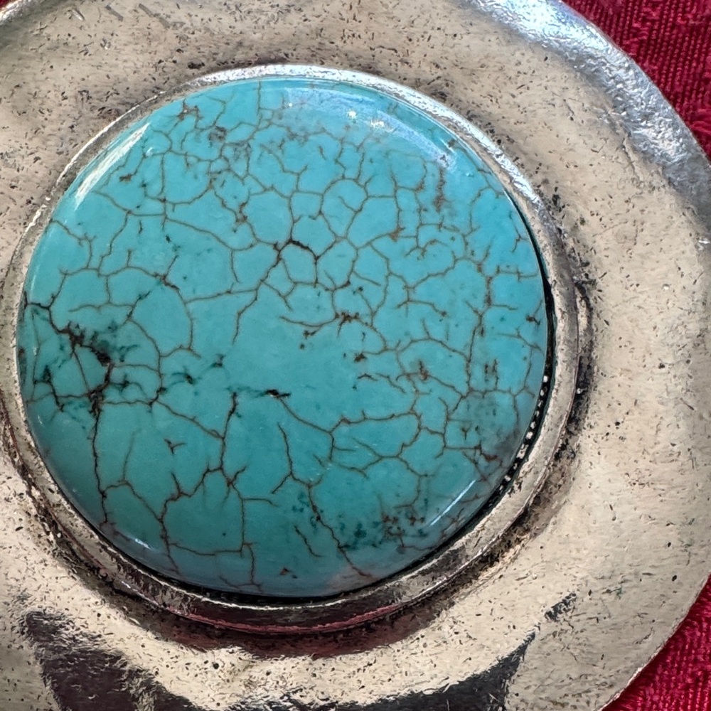Large Native American Turquoise Statement Pendant… - image 4